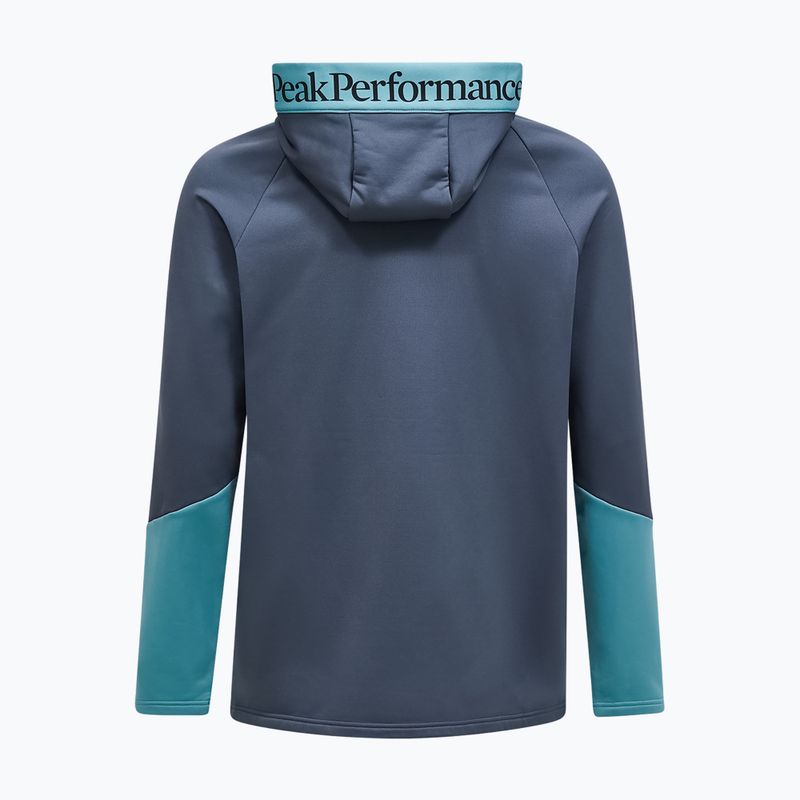 Felpa da uomo Peak Performance Rider Essentials Zip Hood Mountain Mist/Deluded Vision 2