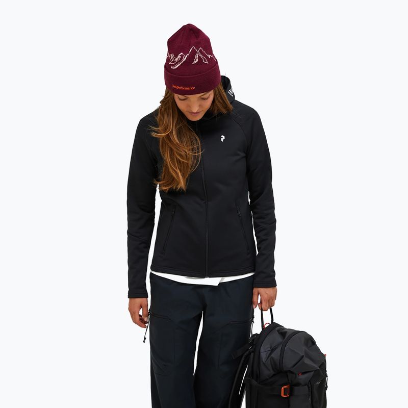 Felpa donna Peak Performance Rider Essentials Zip Hood black/black 4