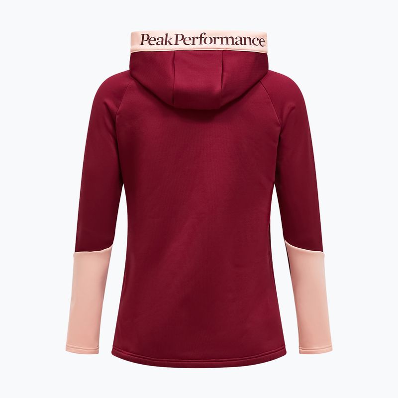Felpa donna Peak Performance Rider Essentials Zip Hood Vertical Zenith/Peach Fuzz 2