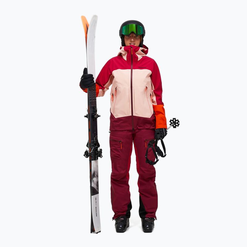 Giacca da sci donna Peak Performance Visilight GTX C-Knit 3L tech burgundy/peach fuzz 2