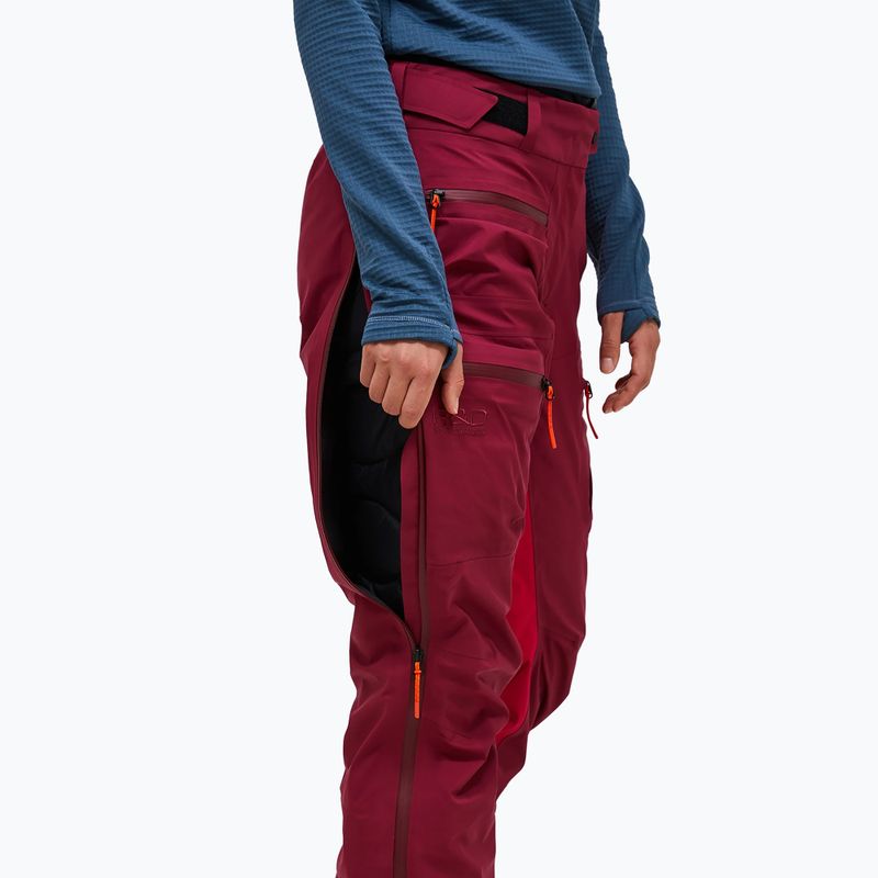 Pantaloni da sci da donna Peak Performance Vislight GTX C-Knit 3L vertical zenith/tech burgundy 4