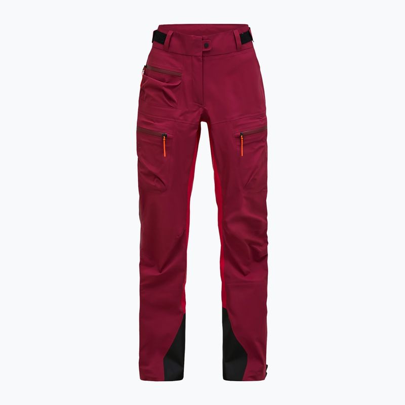 Pantaloni da sci da donna Peak Performance Vislight GTX C-Knit 3L vertical zenith/tech burgundy 6