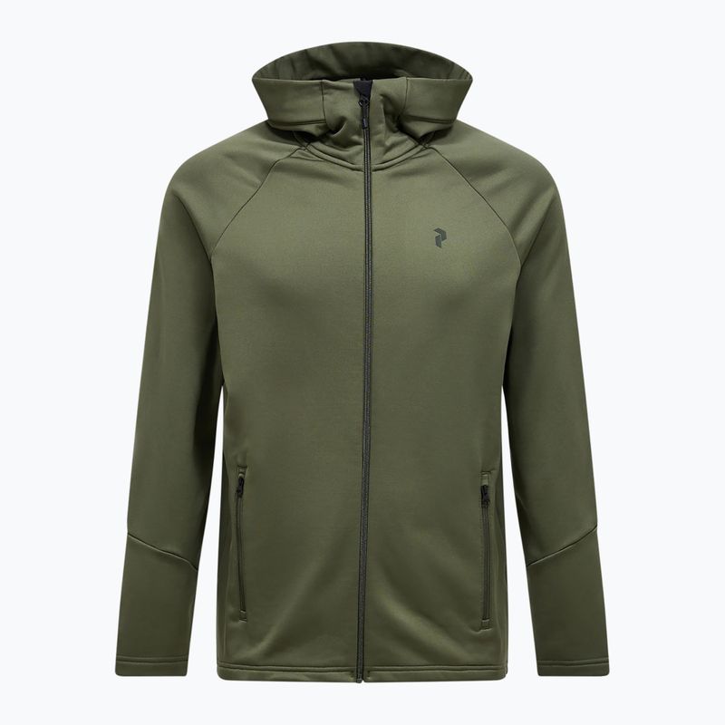Felpa uomo Peak Performance Rider Essentials Zip Hood pine needle/pine needle 5