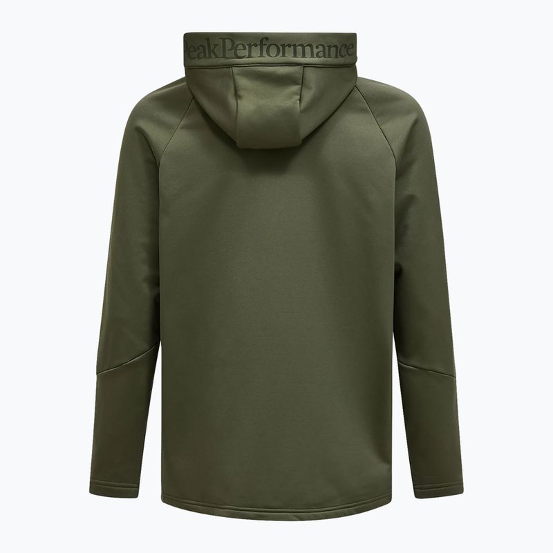 Felpa uomo Peak Performance Rider Essentials Zip Hood pine needle/pine needle 6