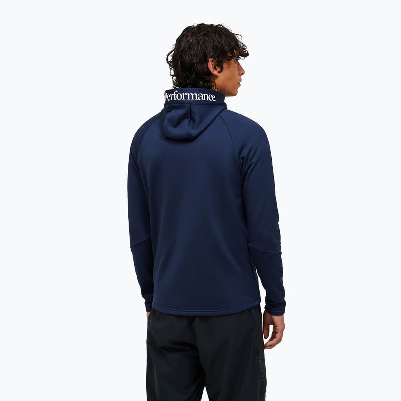Felpa uomo Peak Performance Rider Essentials Zip Hood blue shadow/blue shadow 3