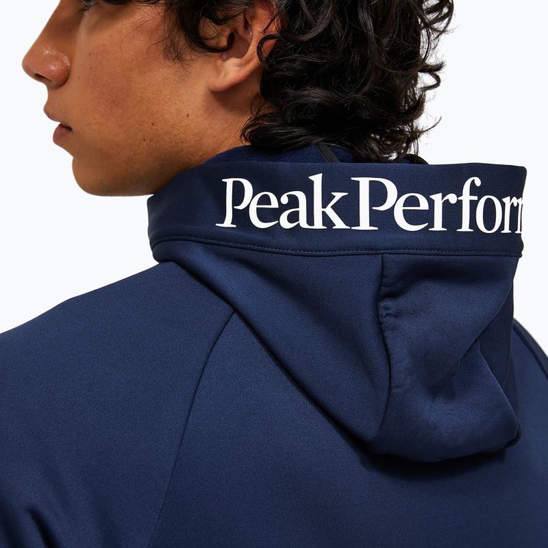 Felpa uomo Peak Performance Rider Essentials Zip Hood blue shadow/blue shadow 5