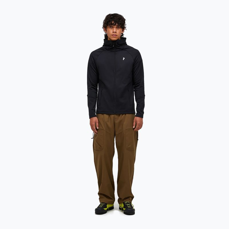 Felpa uomo Peak Performance Rider Essentials Zip Hood Black/Black 2