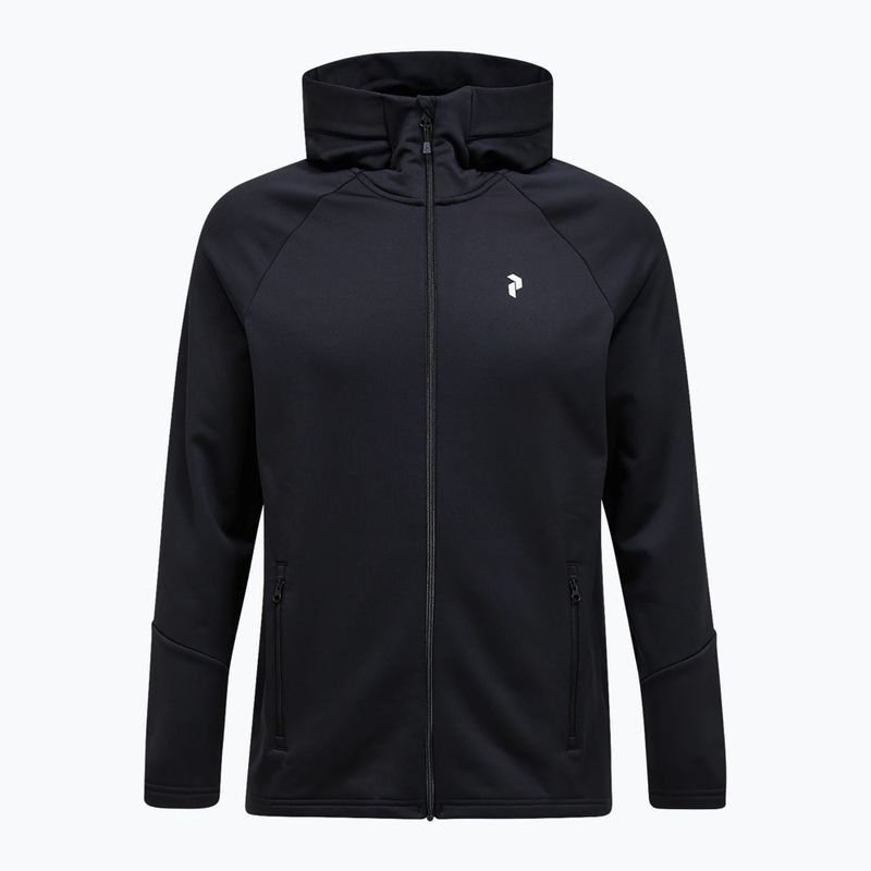 Felpa uomo Peak Performance Rider Essentials Zip Hood Black/Black 6