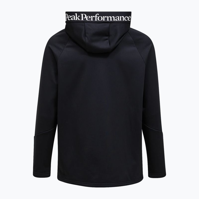 Felpa uomo Peak Performance Rider Essentials Zip Hood Black/Black 7