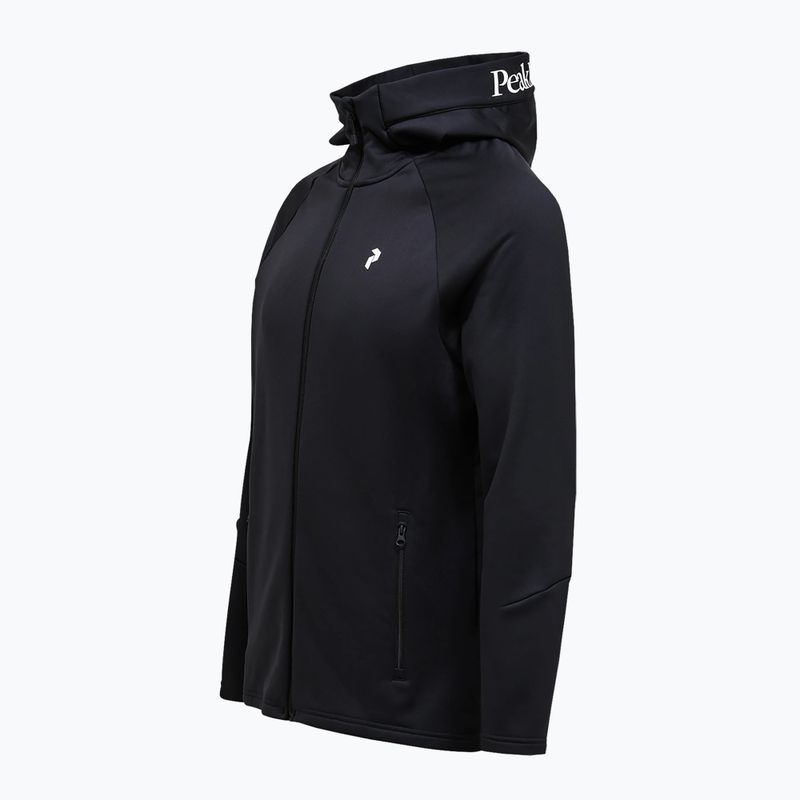 Felpa uomo Peak Performance Rider Essentials Zip Hood Black/Black 8