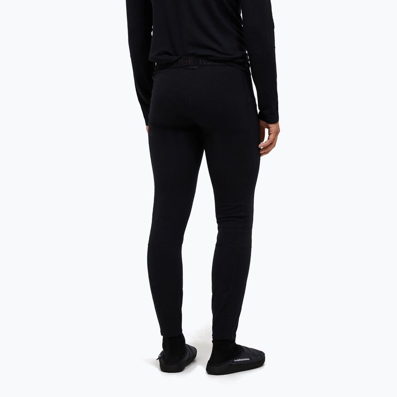 Pantaloni termici da uomo Peak Performance Magic 7/8 Johns Long Wool-Blend Baselayer black/black 2