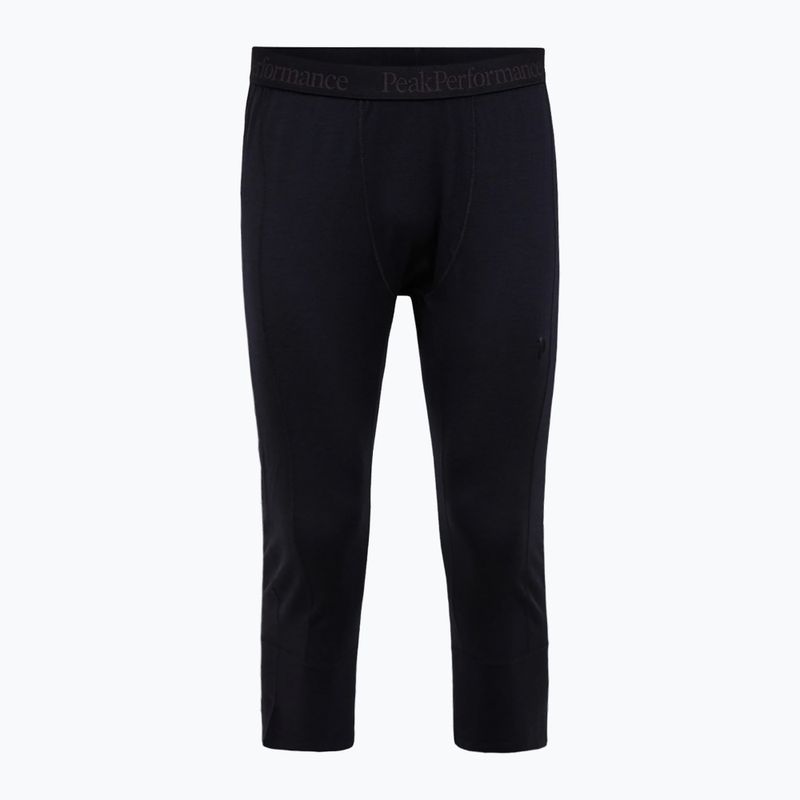 Pantaloni termici da uomo Peak Performance Magic 3/4 Johns Long Wool-Blend Baselayer black/black 3