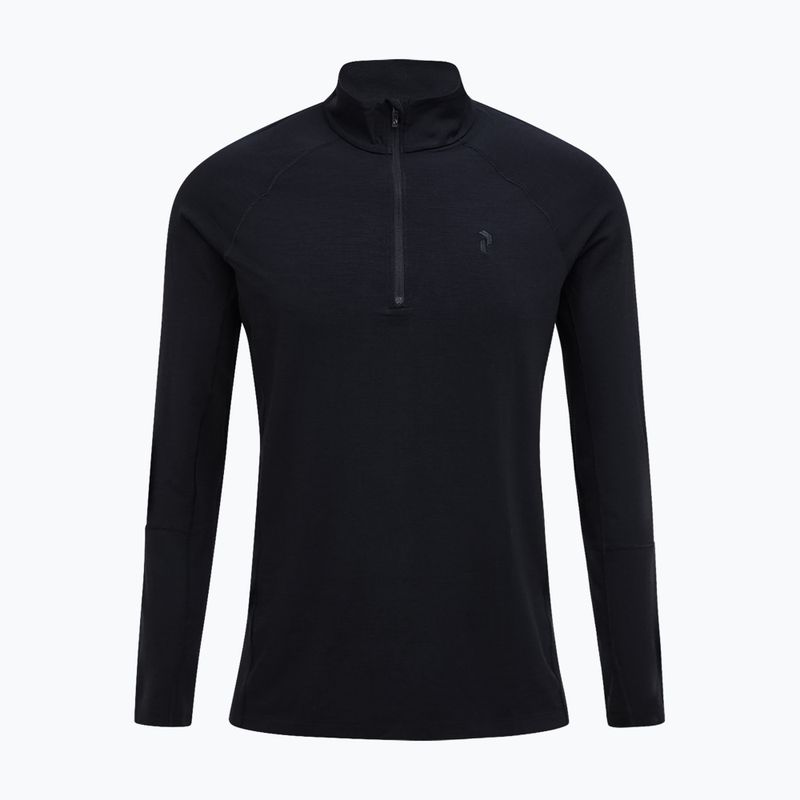 Felpa termica uomo Peak Performance Magic Half Zip Wool-Blend Baselayer black/black 3