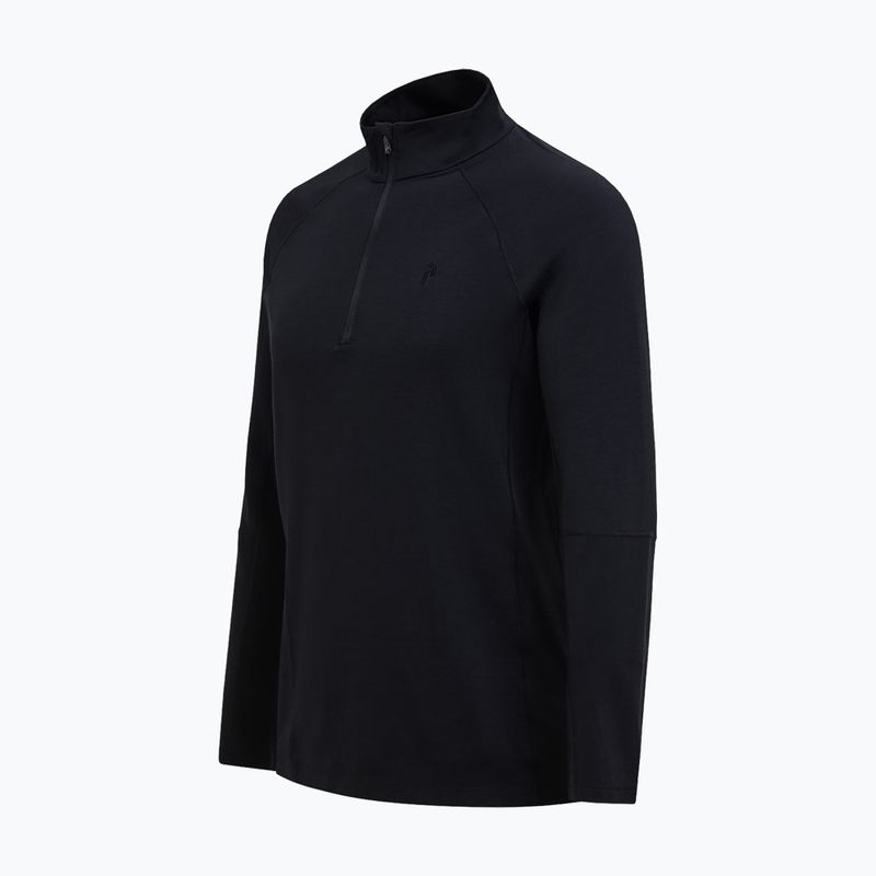 Felpa termica uomo Peak Performance Magic Half Zip Wool-Blend Baselayer black/black 5
