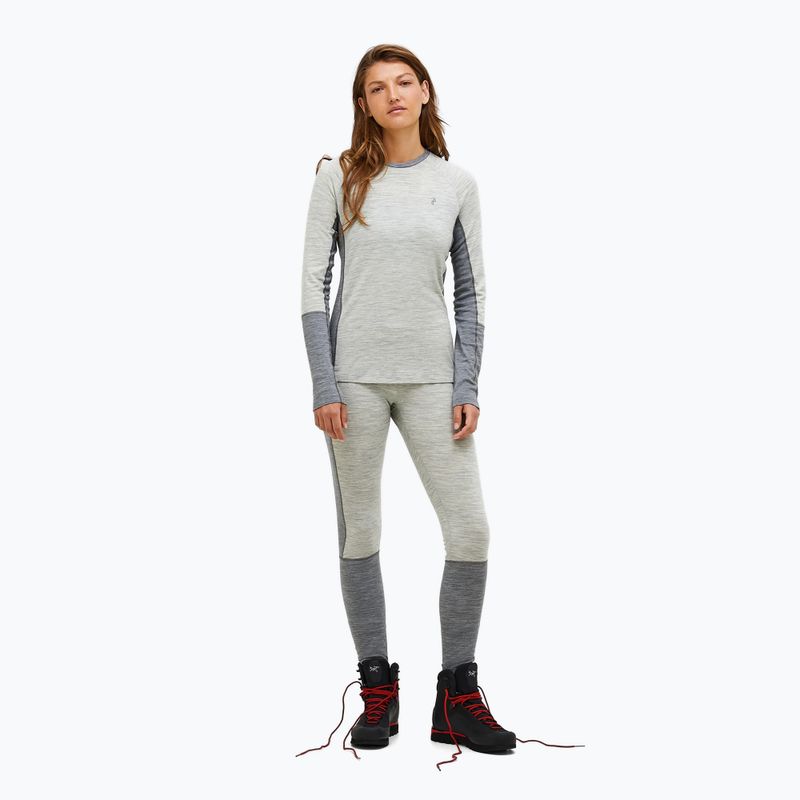 Maglia termica da donna a maniche lunghe Peak Performance Magic Crew Wool-Blend Baselayer medium grey melange 2