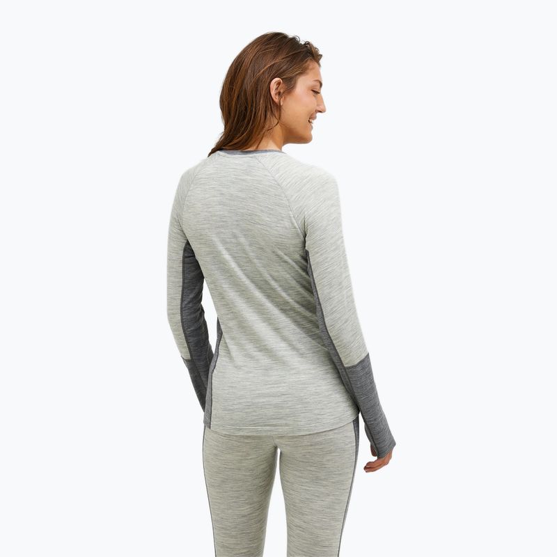 Maglia termica da donna a maniche lunghe Peak Performance Magic Crew Wool-Blend Baselayer medium grey melange 3