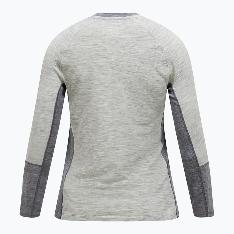 Maglia termica da donna a maniche lunghe Peak Performance Magic Crew Wool-Blend Baselayer medium grey melange 5