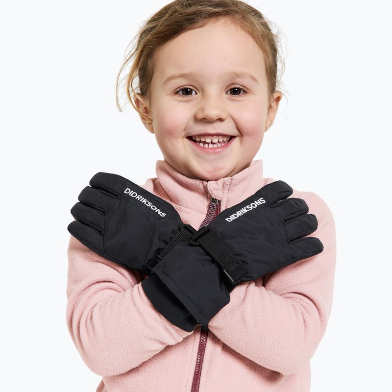 Guanti da sci Didriksons Biggles per bambini, nero 3