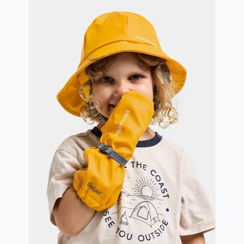 Guanti da sci per bambini Didriksons Pileglove 8 oat yellow 4