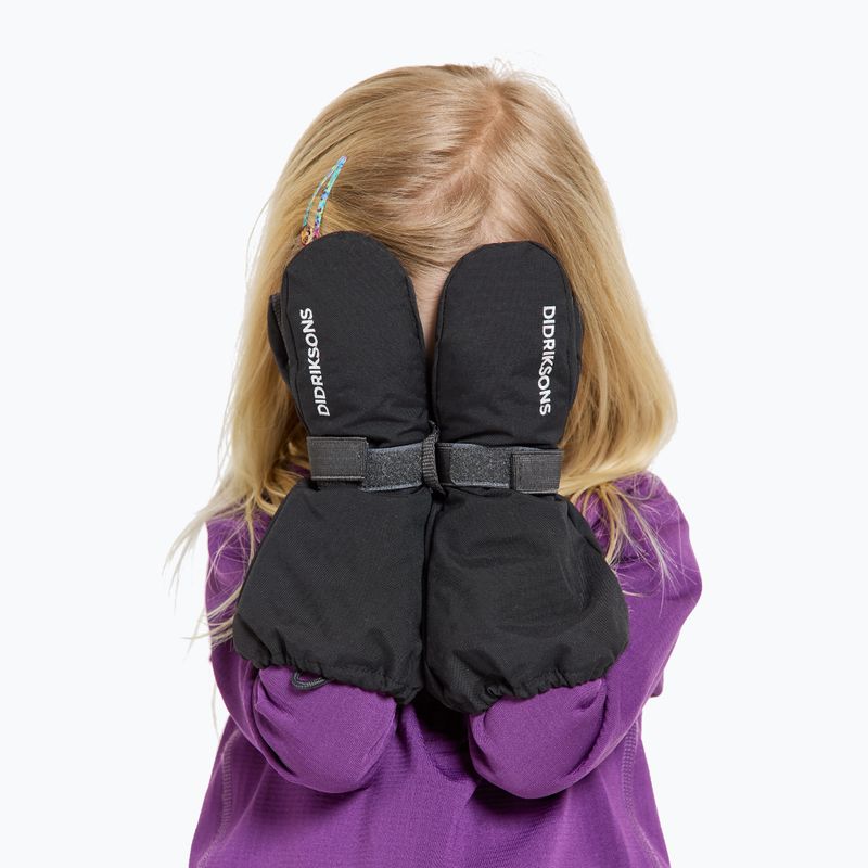 Guanti da sci per bambini Didriksons Biggles - Guanti da sci neri 5