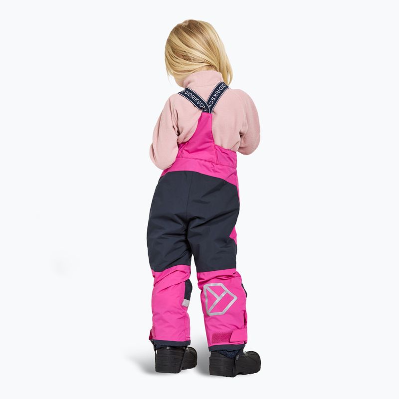 Pantaloni da sci Didriksons Idre in plastica rosa per bambini 2