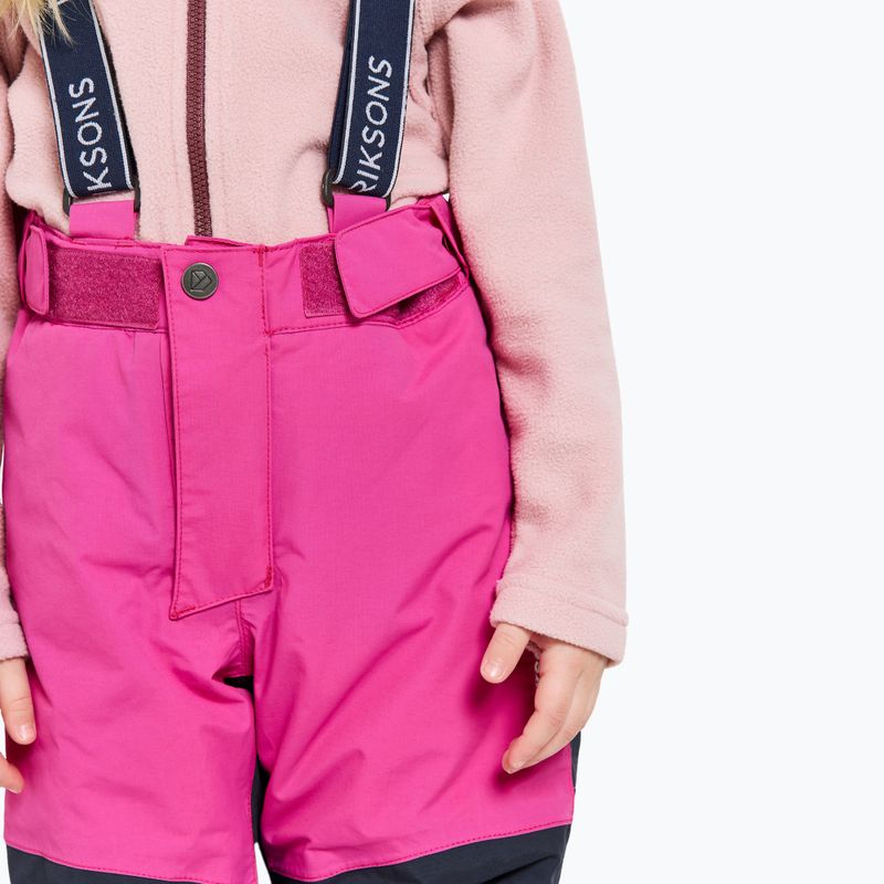 Pantaloni da sci Didriksons Idre in plastica rosa per bambini 5