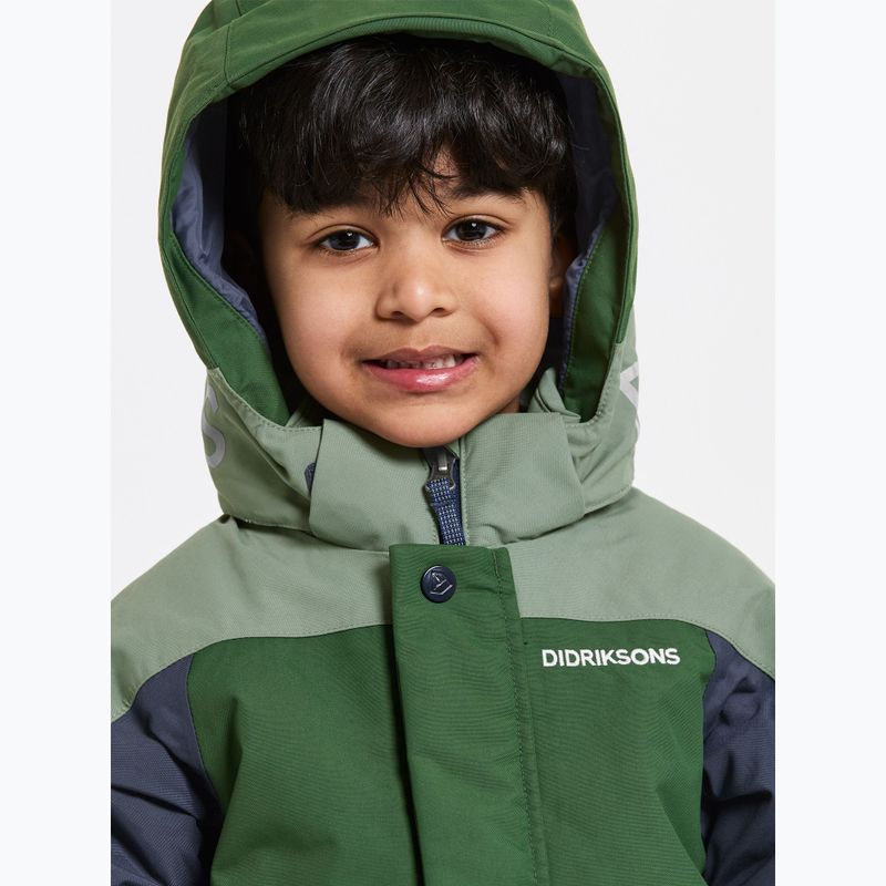 Giacca Didriksons Neptun verde pino per bambini 6