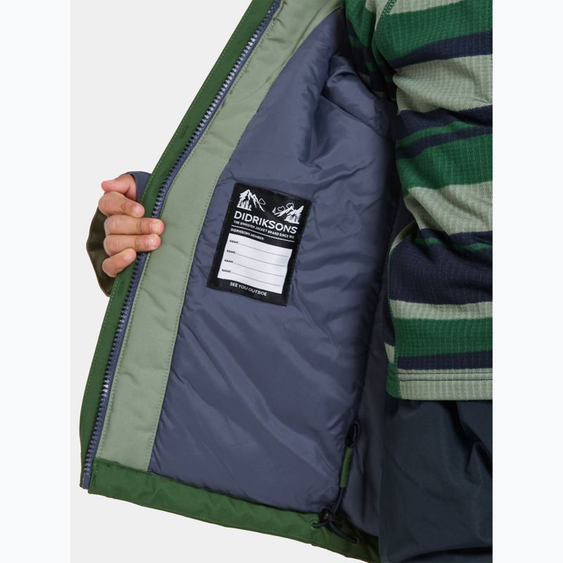 Giacca Didriksons Neptun verde pino per bambini 9