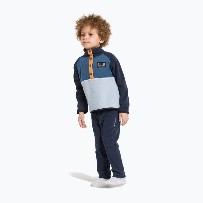 Didriksons Monte Half Button felpa in pile da bambino blu nuvola 2