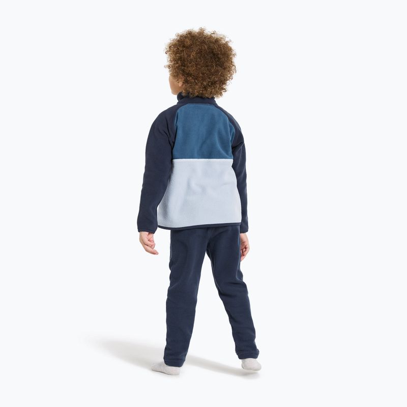Didriksons Monte Half Button felpa in pile da bambino blu nuvola 3
