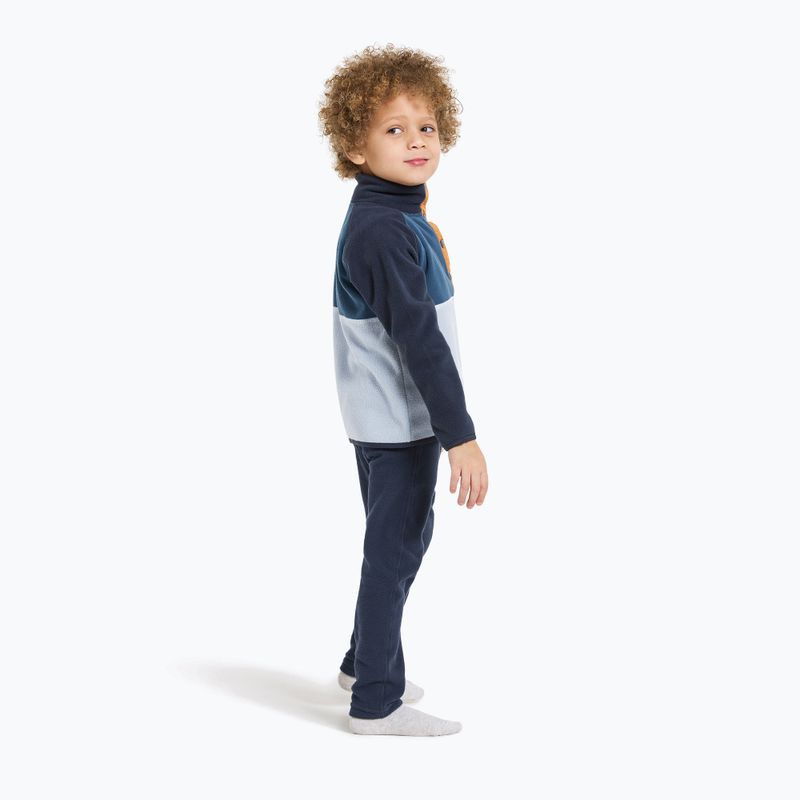 Didriksons Monte Half Button felpa in pile da bambino blu nuvola 4