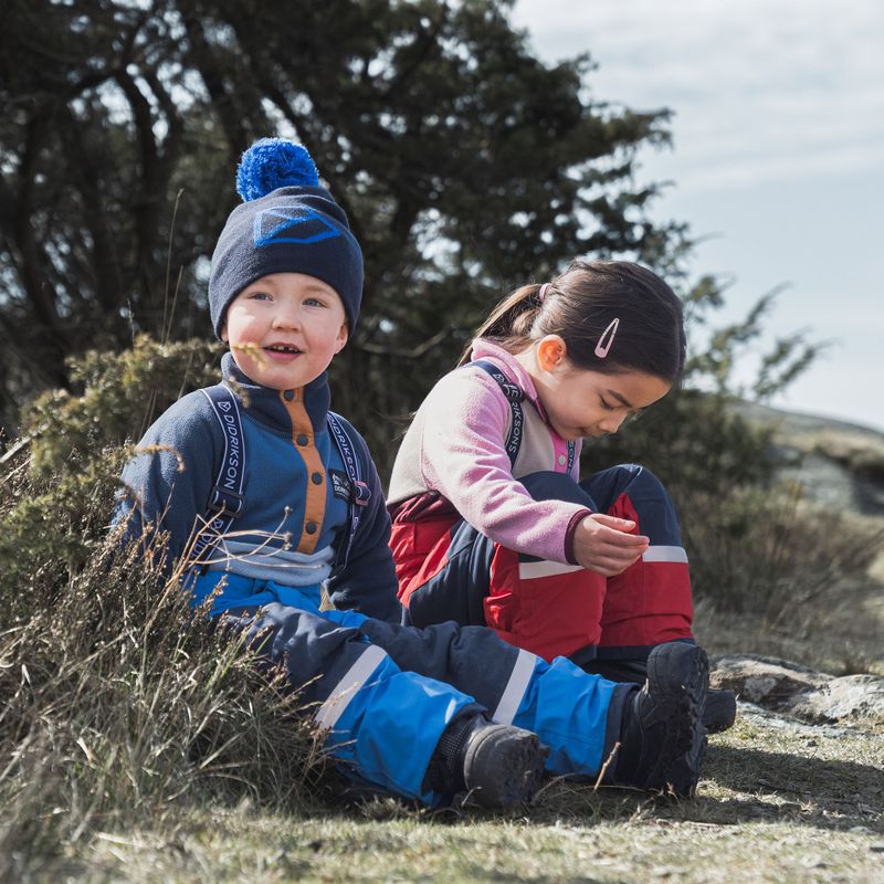 Didriksons Monte Half Button felpa in pile da bambino blu nuvola 11