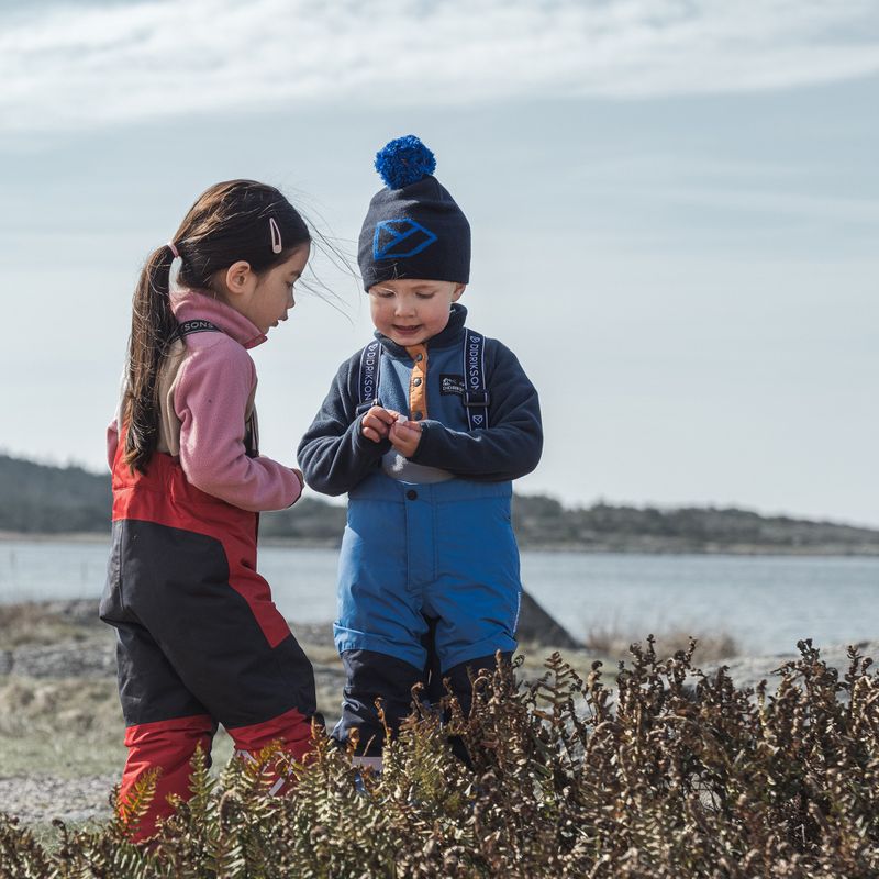 Didriksons Monte Half Button felpa in pile da bambino blu nuvola 12