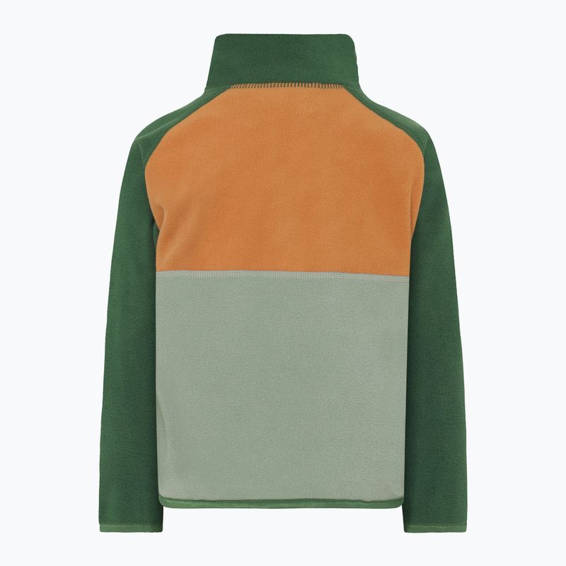 Didriksons Monte Half Button felpa in pile da bambino in muschio chiaro 2