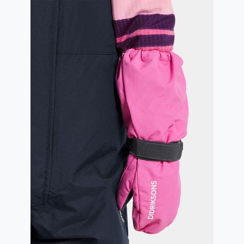 Guanti da sci per bambini Didriksons Biggles Mittens rosa dolce 3