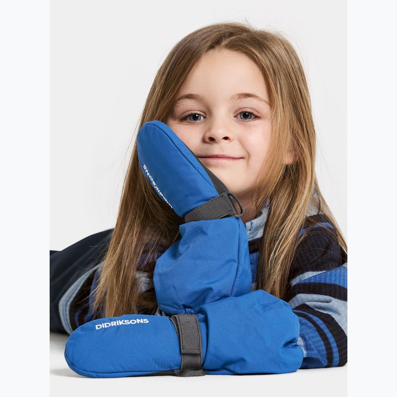 Guanti da sci Didriksons Biggles per bambini blu zaffiro 2