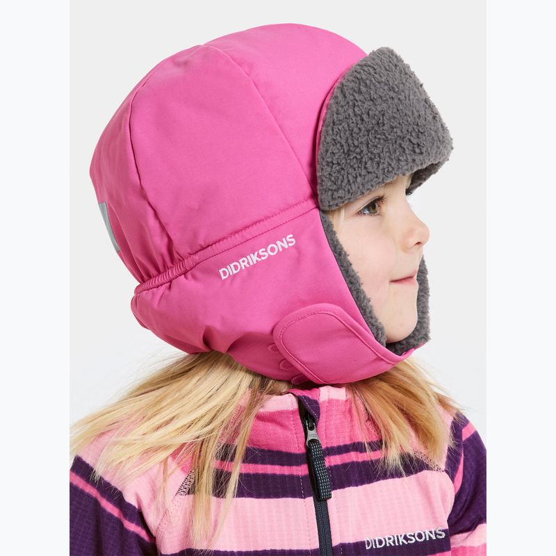 Didriksons Biggles dolce berretto invernale rosa per bambini 3