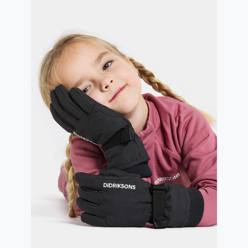 Guanti da sci per bambini Didriksons Biggles 4 black 2