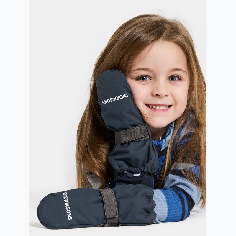 Guanti da sci per bambini Didriksons Biggles Zip Mitten 9 navy 2
