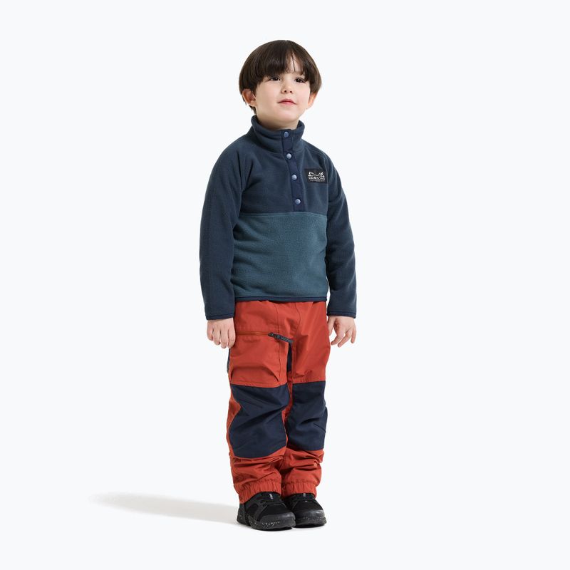 Pile felpato bambino Didriksons Monte 6 Half Button mountain blue 4