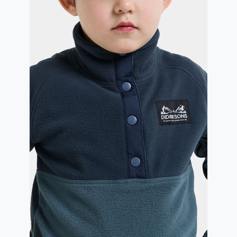 Pile felpato bambino Didriksons Monte 6 Half Button mountain blue 8