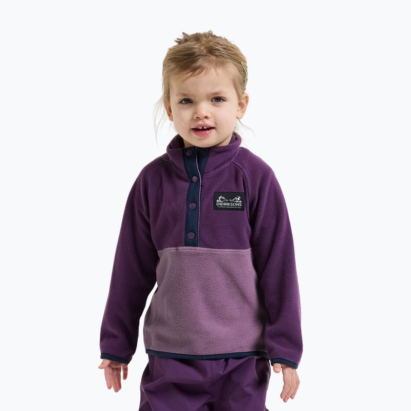 Pile felpato bambino Didriksons Monte 6 Half Button northern purple 3