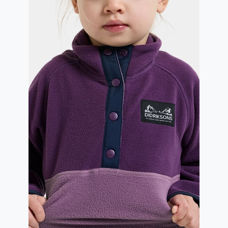 Pile felpato bambino Didriksons Monte 6 Half Button northern purple 7