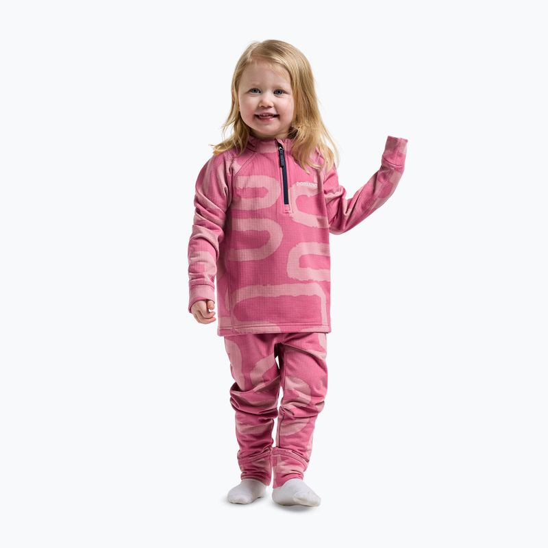 Completo bambino Didriksons Jadis Pr 5 path heather pink 3