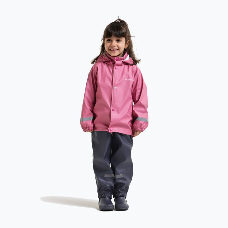 Completo impermeabile per bambini Didriksons Slaskeman 4 heather pink 3