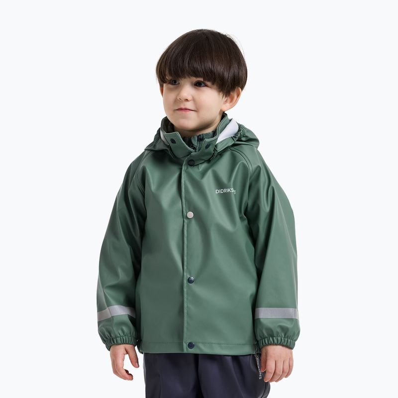 Completo impermeabile per bambini Didriksons Slaskeman 4 dark moss 6