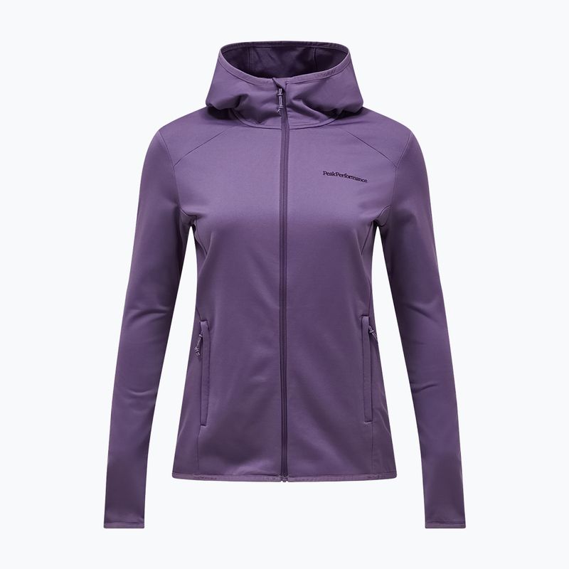 Felpa da trekking donna Peak Performance Light Zip Hood montana grape 5
