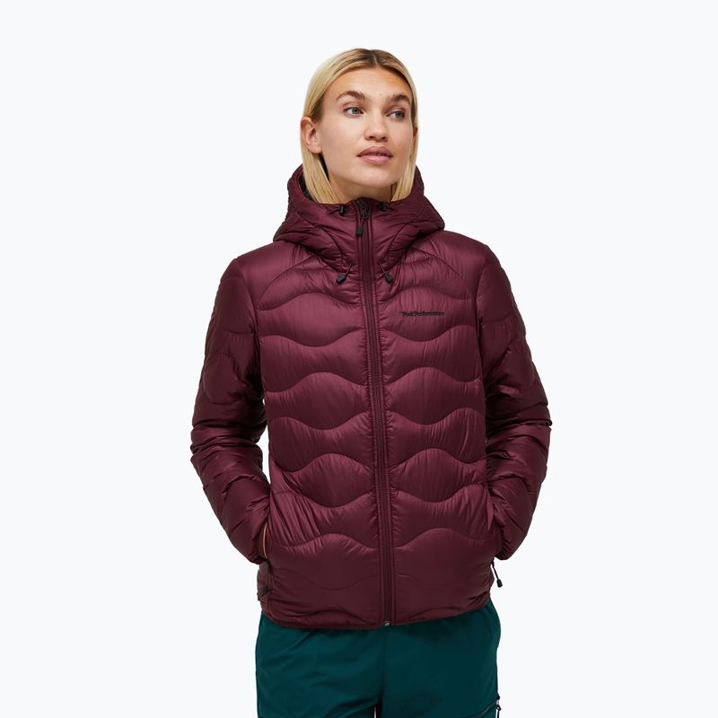 Piumino donna Peak Performance Helium Down Hood Porto/Mountain Blush