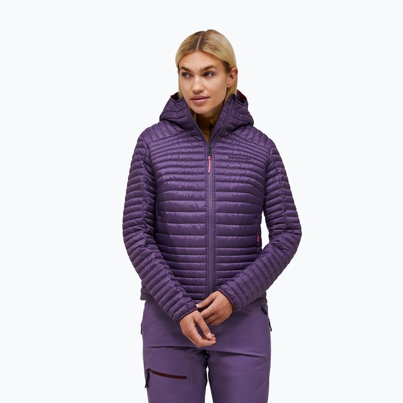 Giacca imbottita da donna Peak Performance Monolight Synthetic Hood montana grape