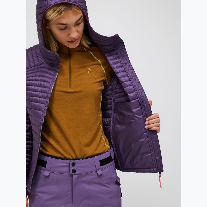 Giacca imbottita da donna Peak Performance Monolight Synthetic Hood montana grape 3